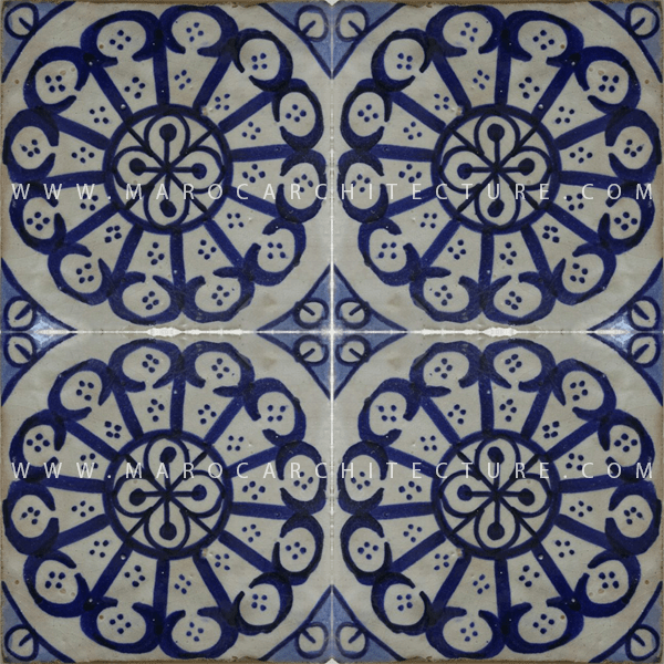 Hand painted Moroccan tile – 17121 - My Moroccan Tile