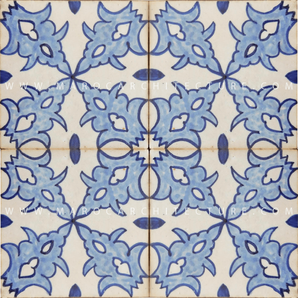 Hand painted Moroccan tile – 17127 - My Moroccan Tile