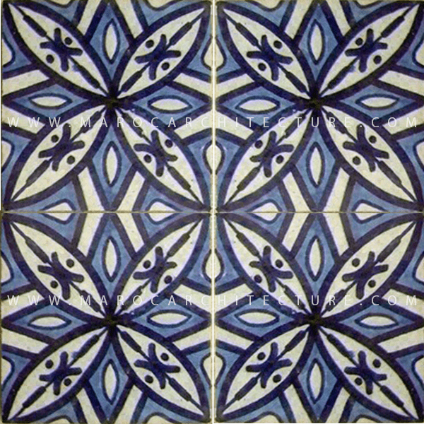 Hand painted Moroccan tile – 17128 - My Moroccan Tile