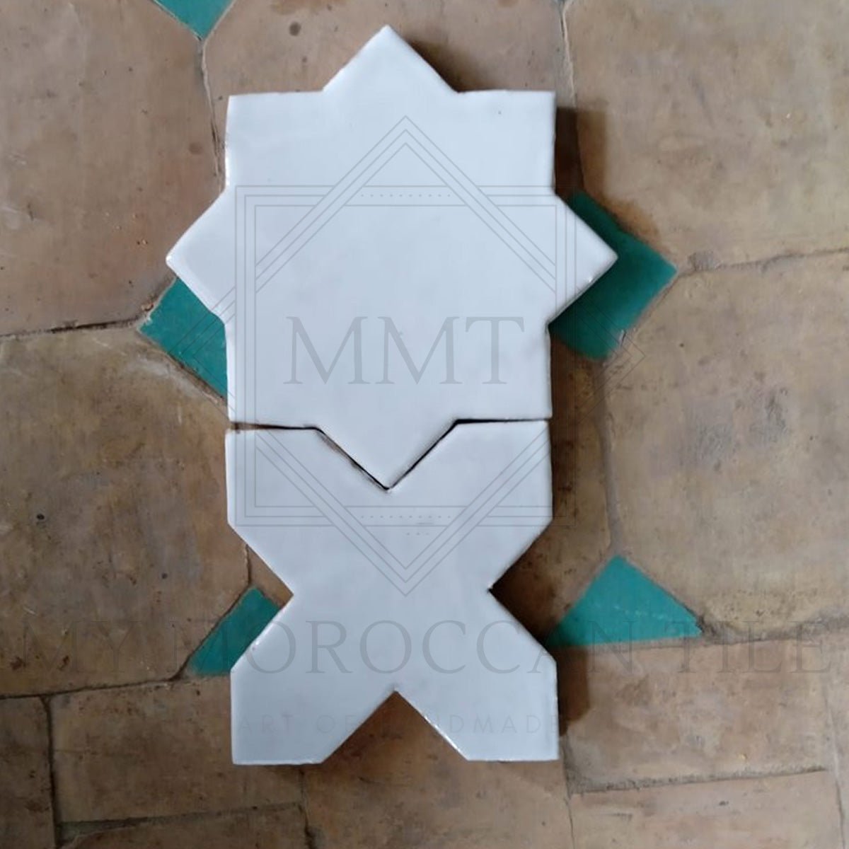 Star and Cross Moroccan Terracotta Pavers - My Moroccan Tile